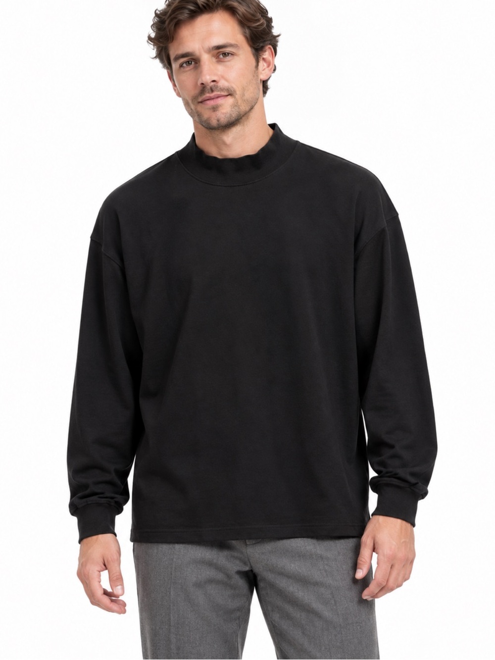 Britches Black Long Sleeve Pullover Sweatshirt, Size extra large